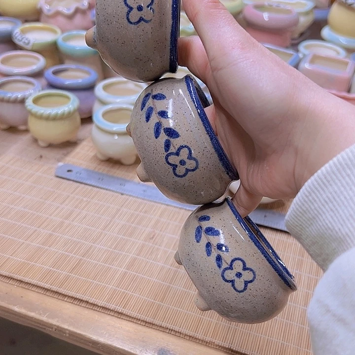 红陶陶瓷花盆当场满12包邮