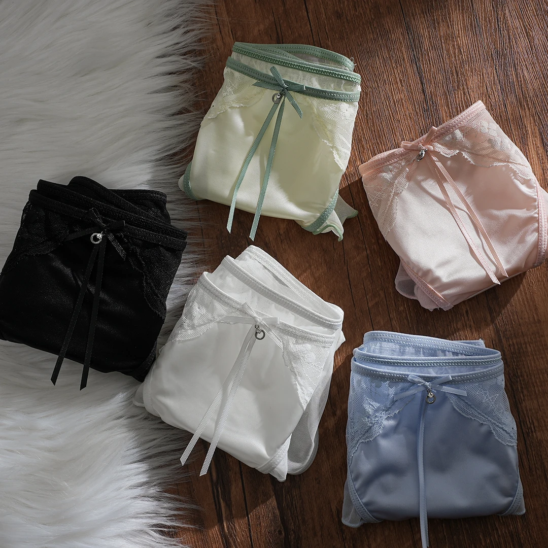 荷叶边边蕾丝内裤 -4815