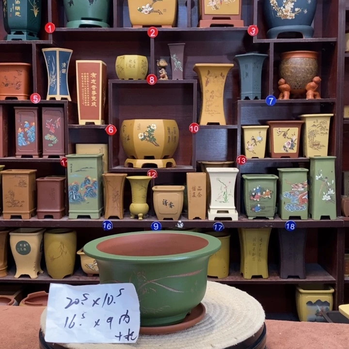 朱泥花盆紫砂作品