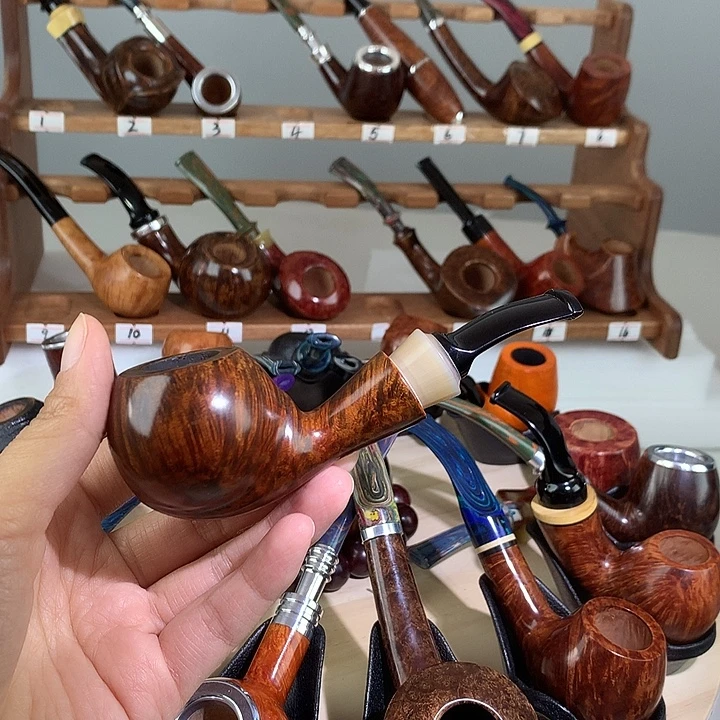 石楠木苹果旱烟斗带大包滤芯