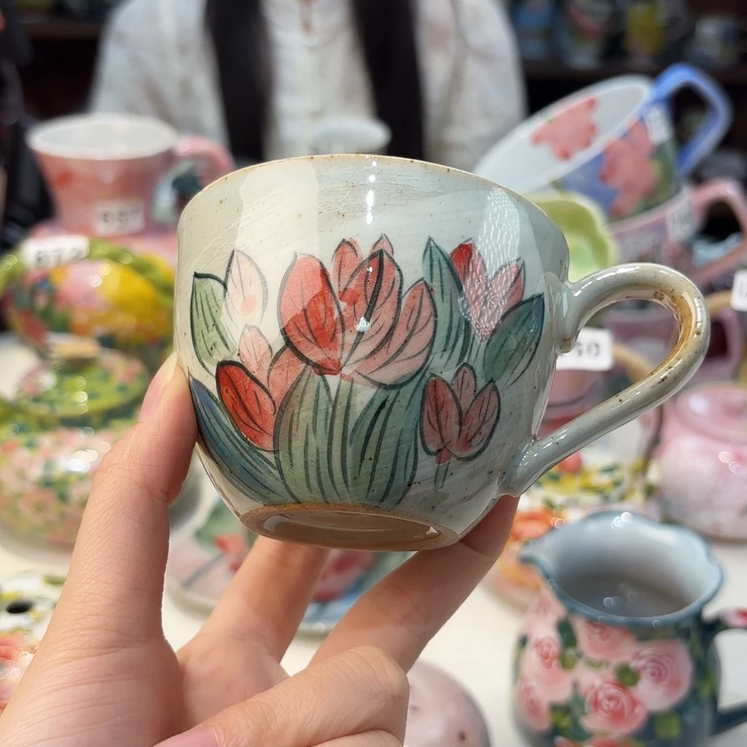 瓷片景德镇手绘高温釉下彩陶瓷茶具