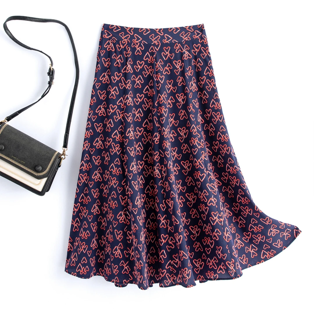 春竹品牌25年夏季法式高腰半身裙亚麻半裙气质时尚女士通勤A字裙