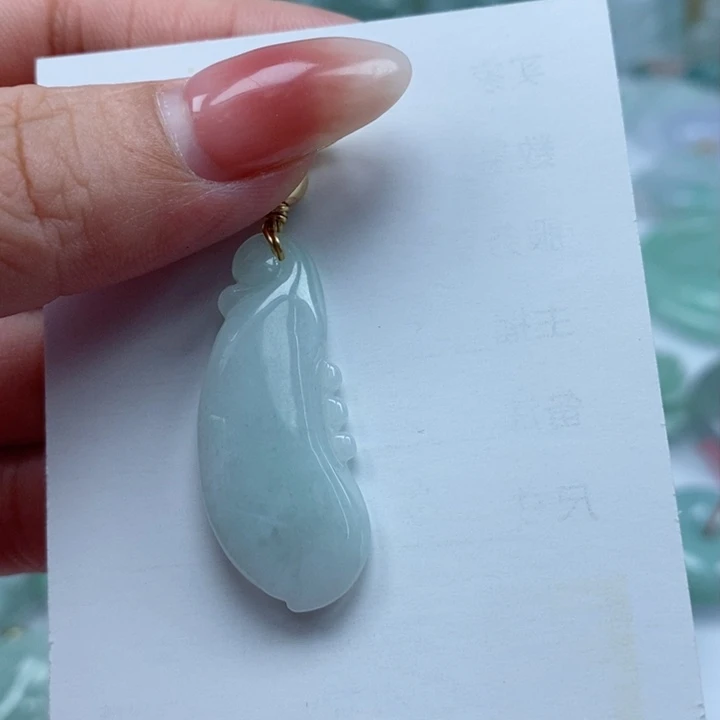 颈饰未镶嵌翡翠天然翡翠ａ货