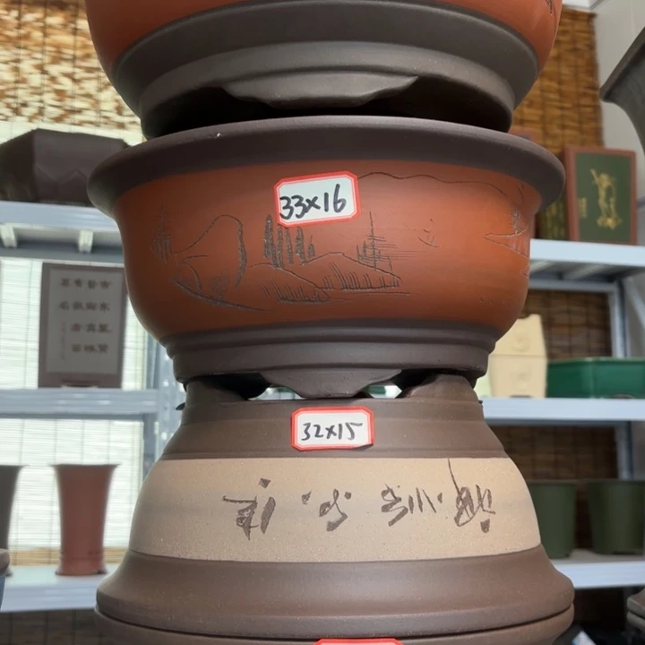 紫砂花盆100-4。