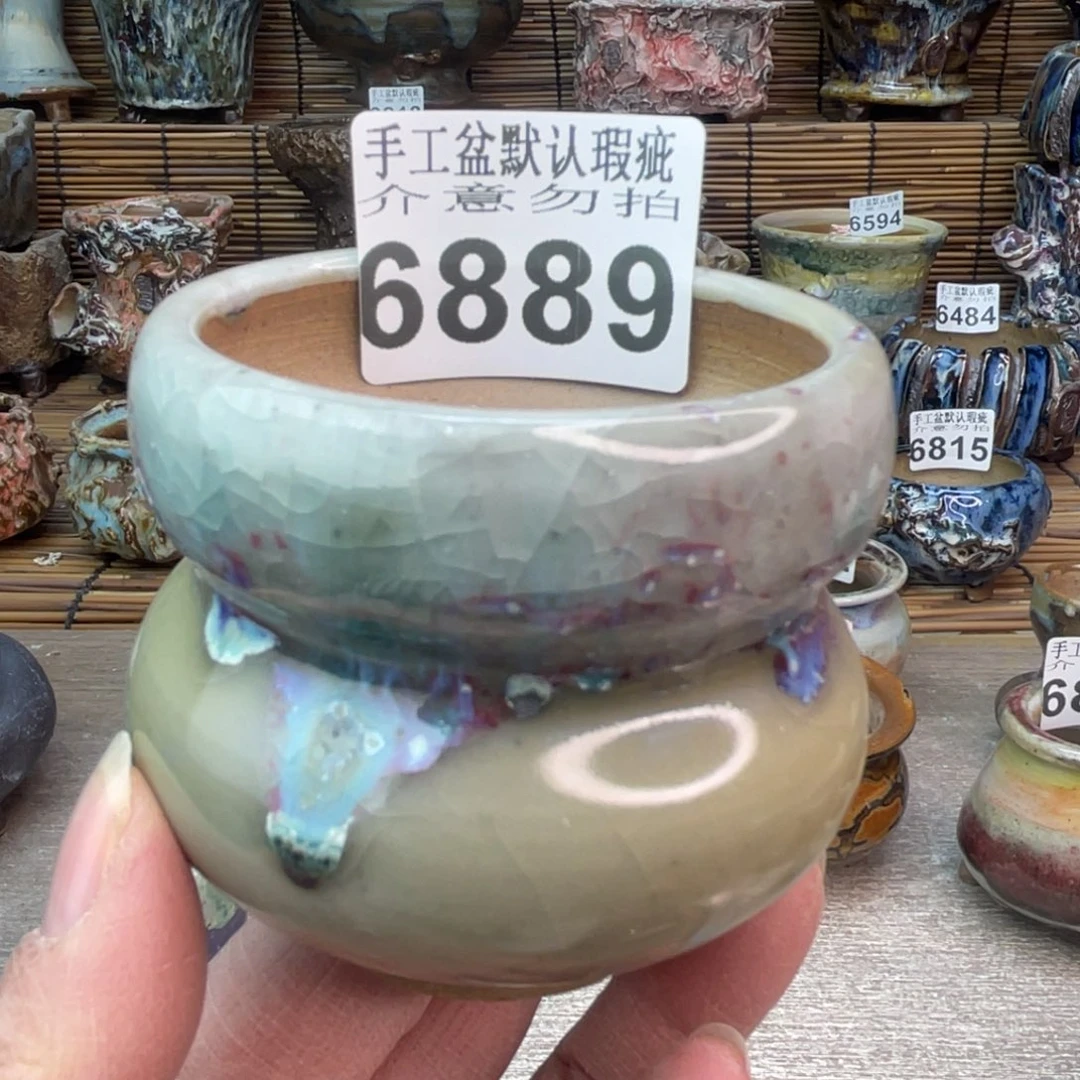 手工花盆默认瑕疵完美者勿拍