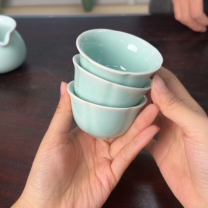 龙泉云间青瓷小米茶器