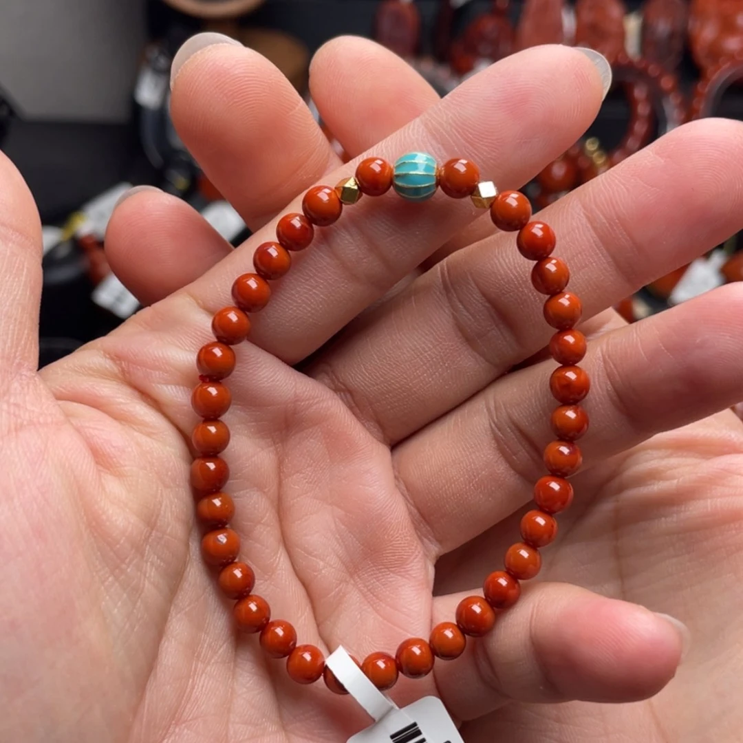 【闪购商品】未镶嵌5mm满肉手串南红玛瑙