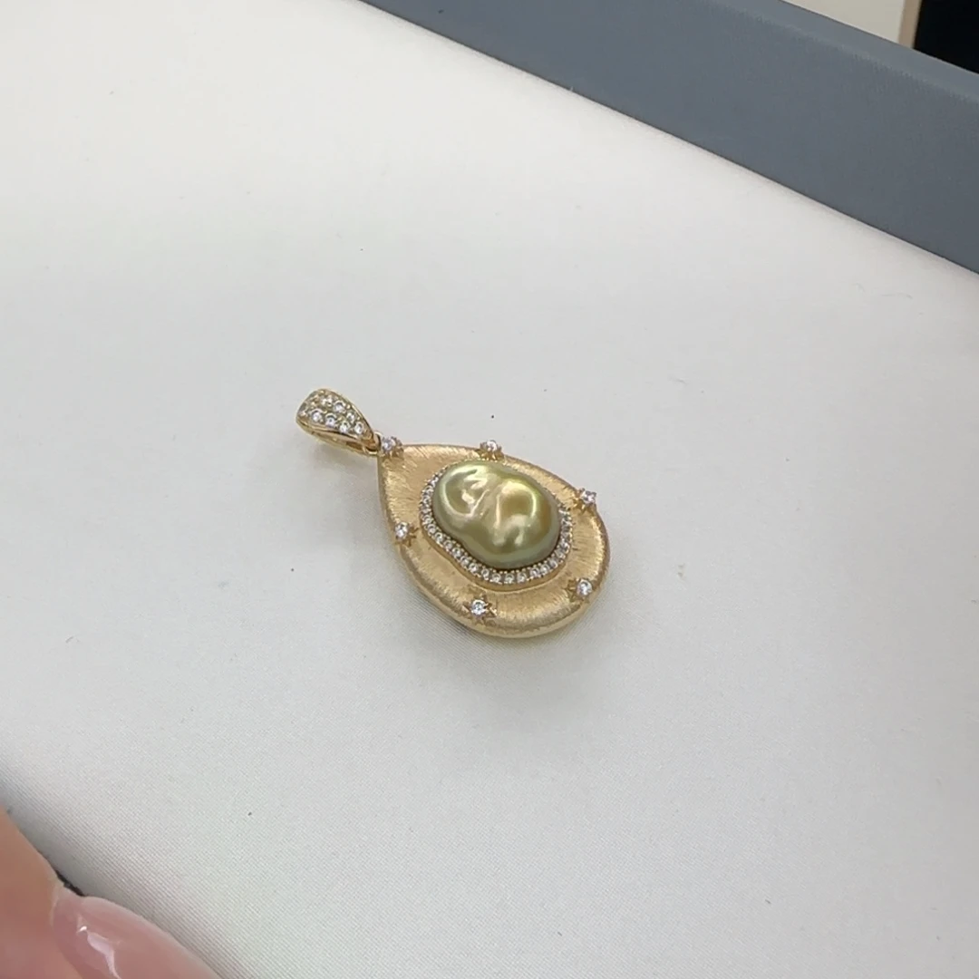 未***。银S925镶嵌颈饰海水珍珠