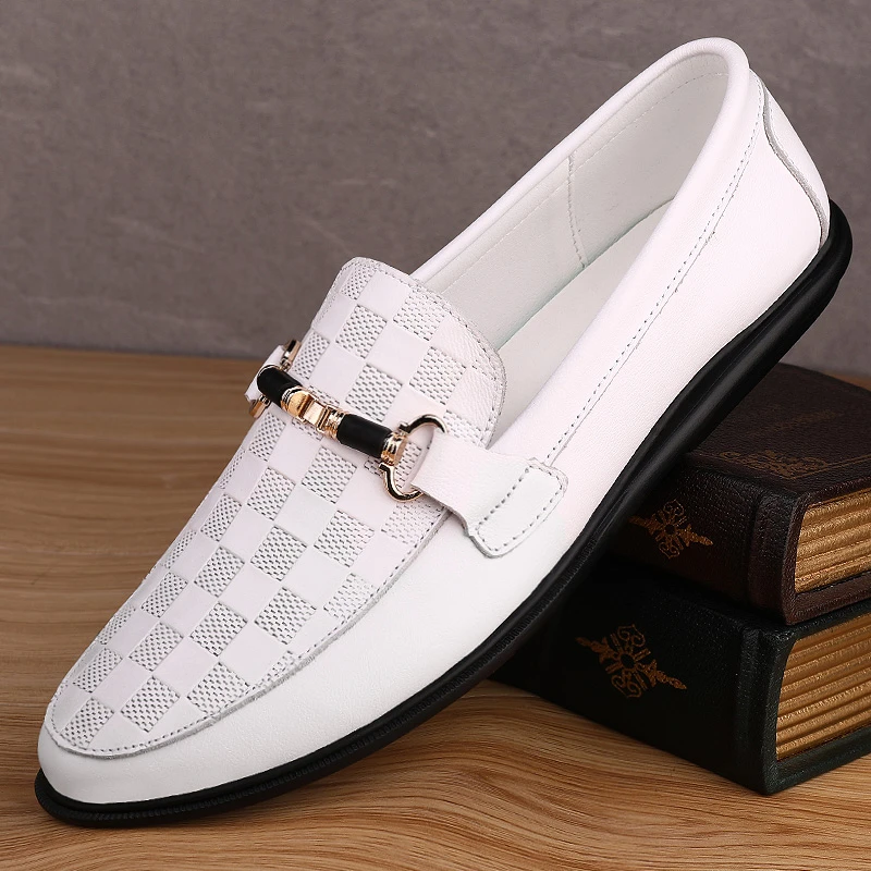 2025新款男士真皮豆豆鞋百搭软底透气休闲鞋头层牛皮手工开车男鞋