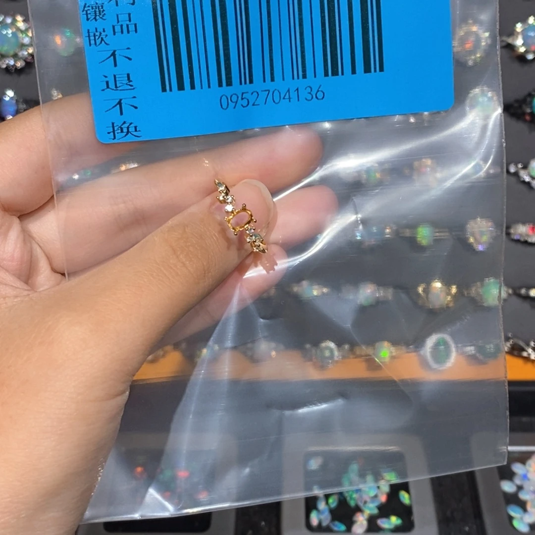 2***h银S925镶嵌欧泊戒指欧泊—