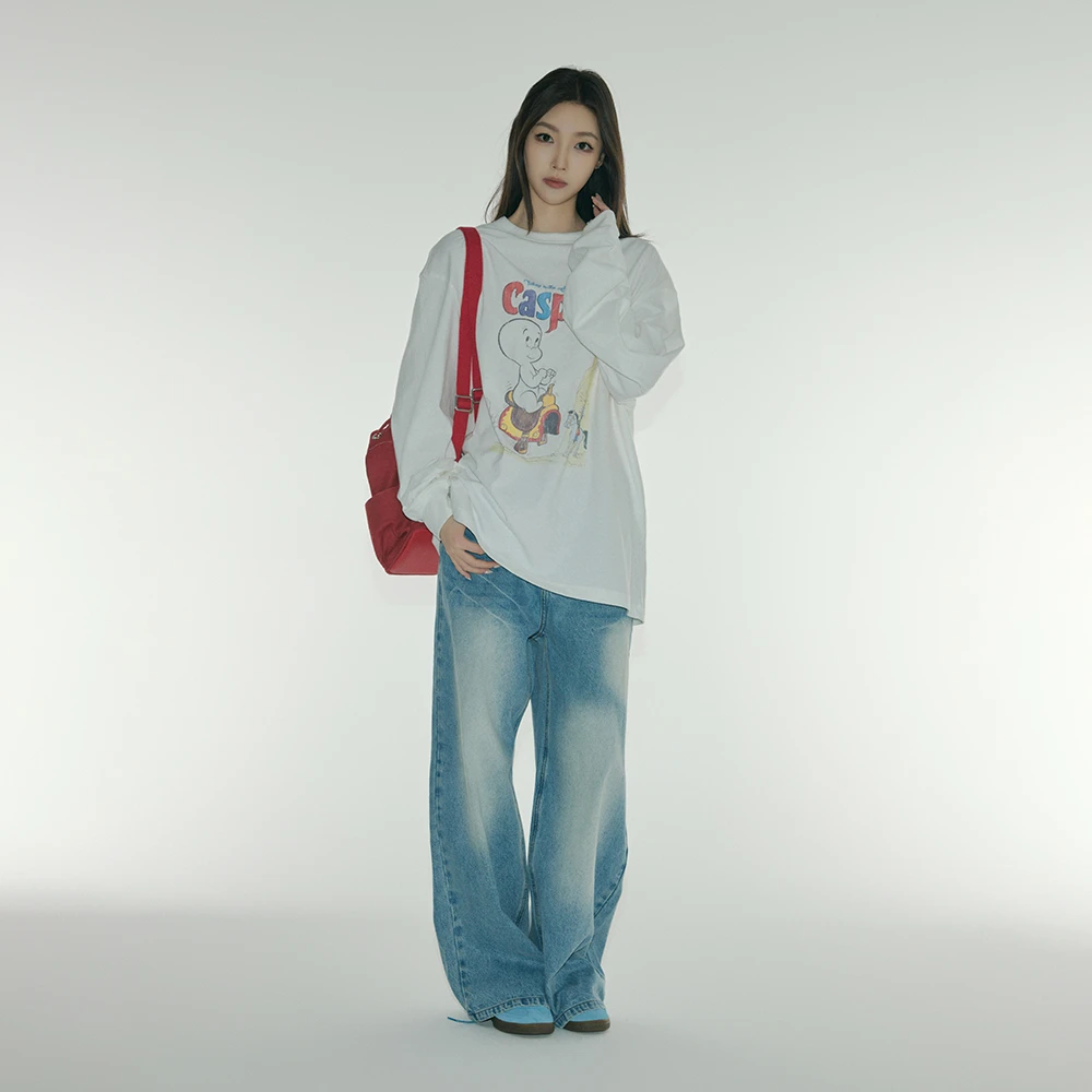 BASEMENT FGx鬼马小精灵美式复古印花宽松休闲长袖T 251030094005