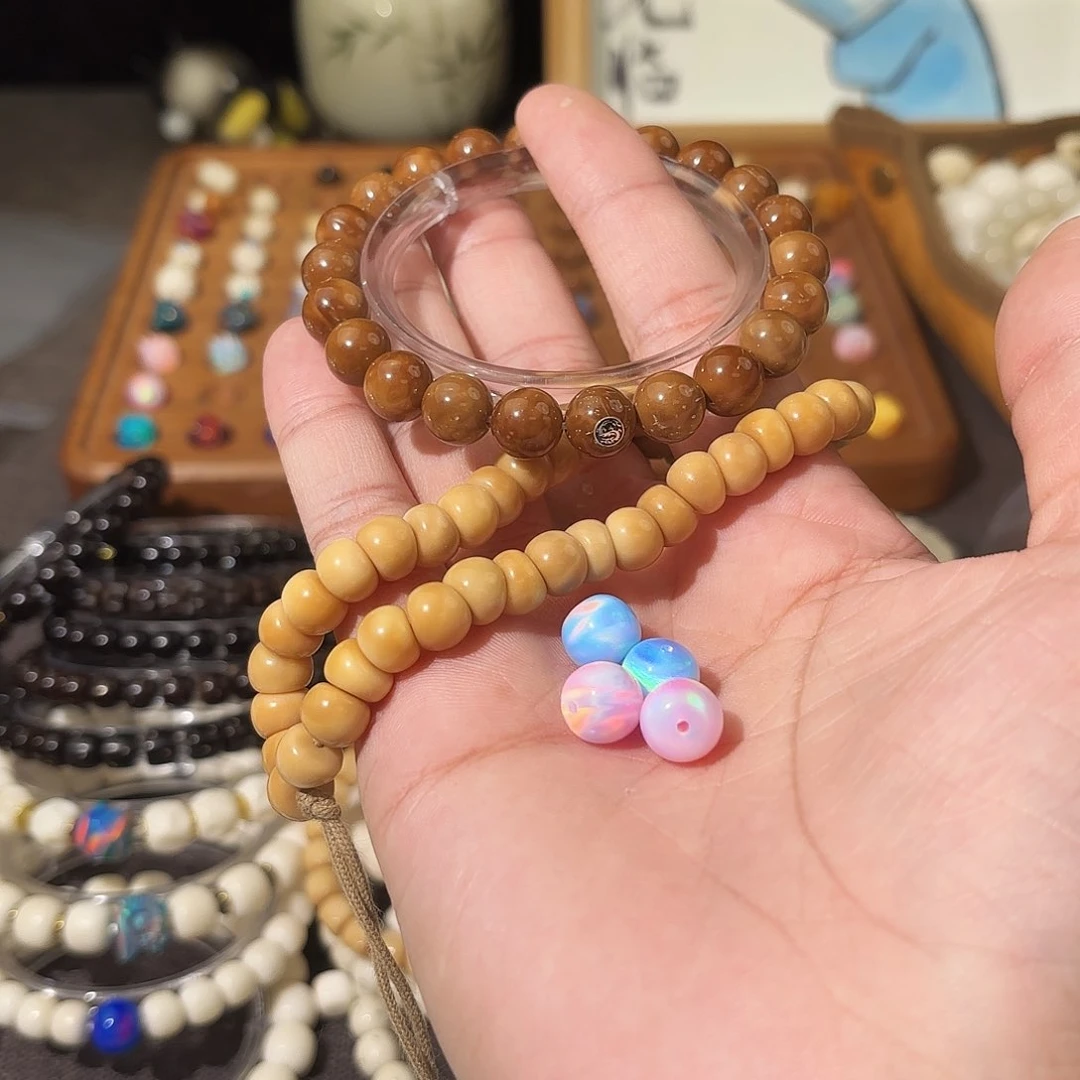 白玉菩提手串金*?库克