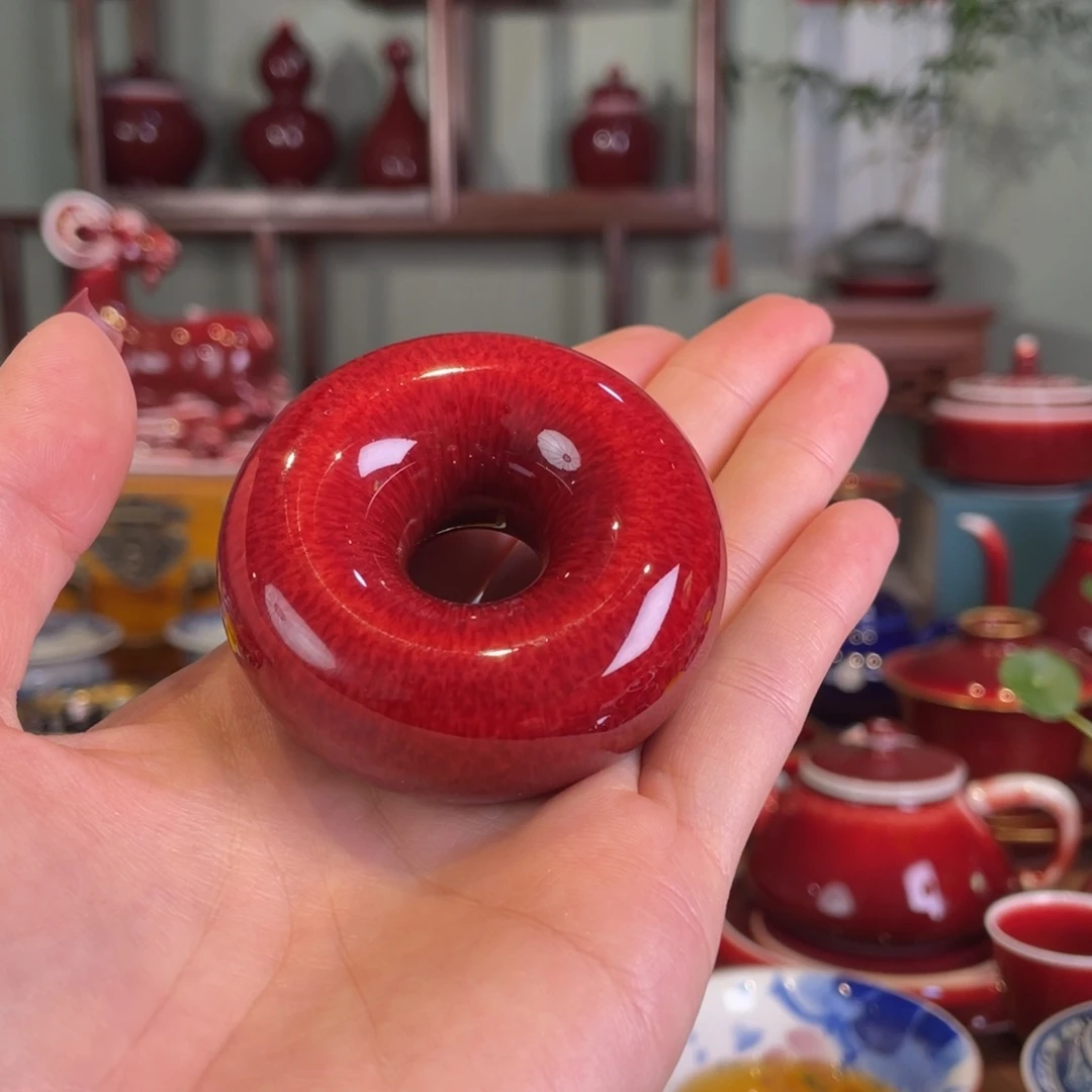 清欢雅玩原矿郎红福利甜甜圈盖置