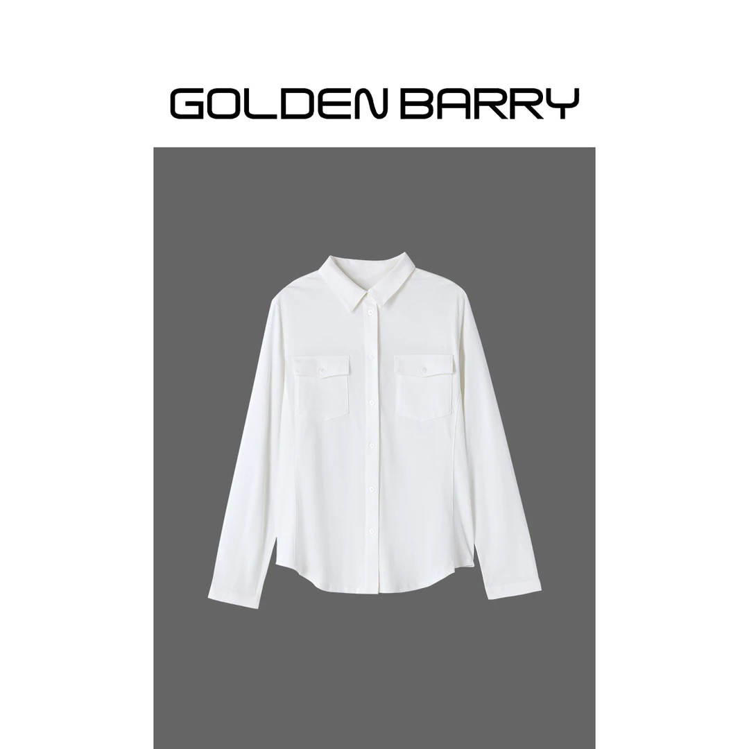 GOLDENBARRY【返季福 利】212524精致针织衬衣衬衫长袖时尚休闲百搭