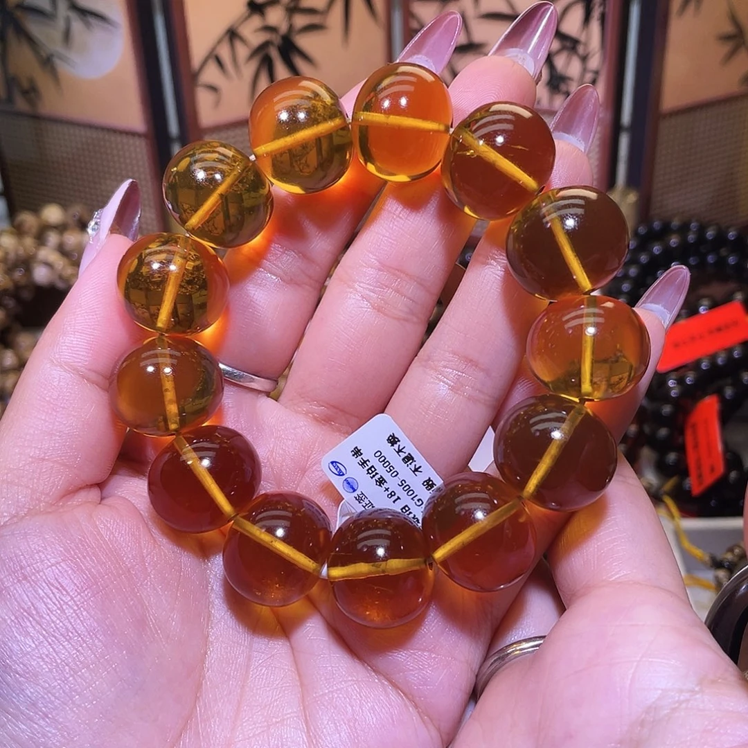 琥珀未镶嵌手链抚顺琥珀19+金珀