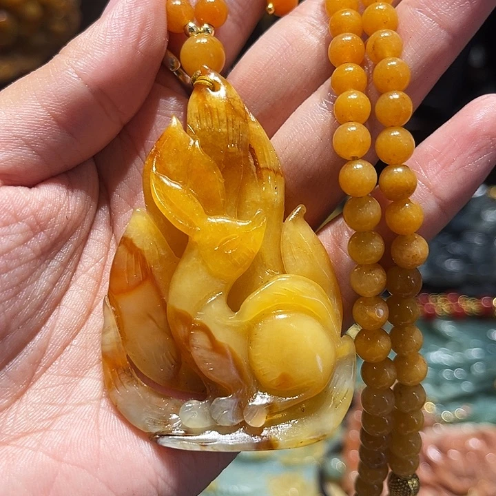 岫玉未镶嵌毛衣链