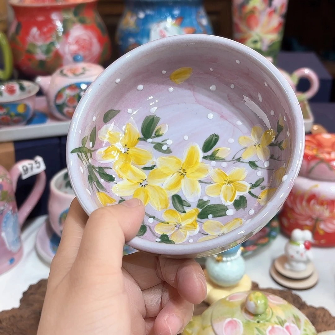 景德镇手绘高温釉下彩陶瓷茶具