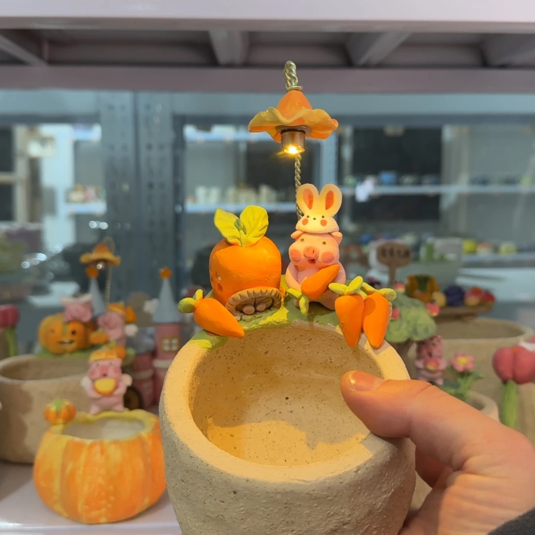 厂家直销手工花盆摆件