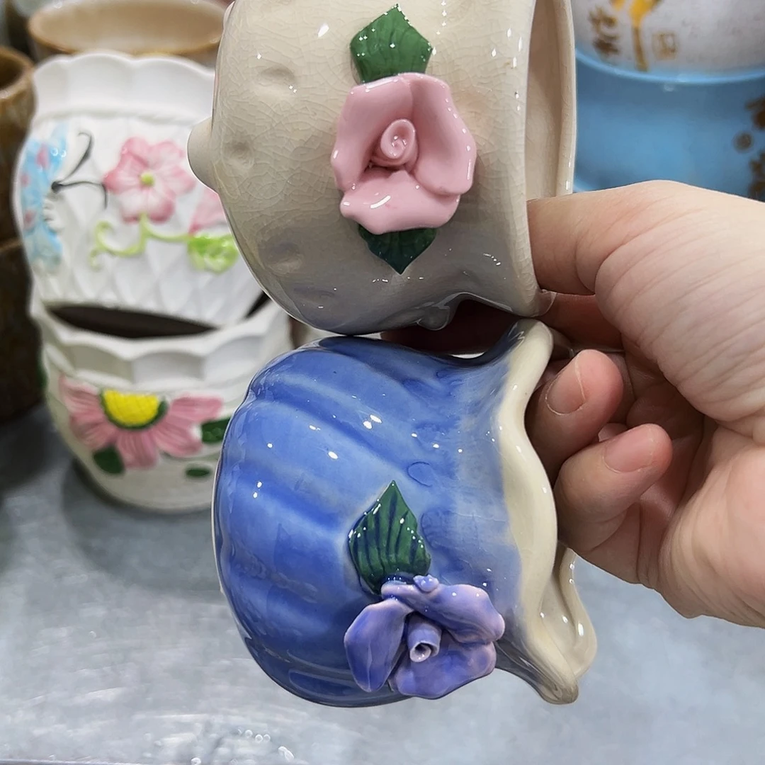 外贸尾单陶瓷花盆凑单10米包邮