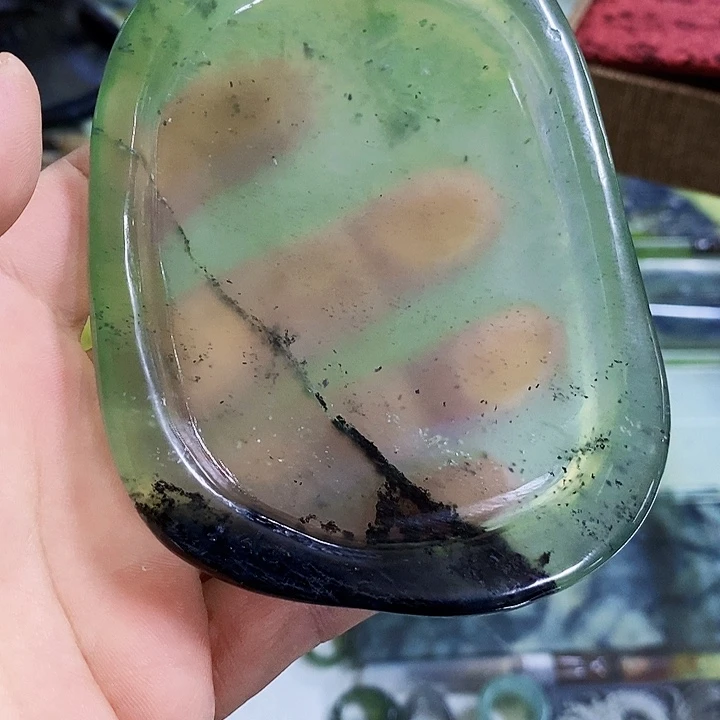 星***^蛇纹石玉未镶嵌天然岫玉砚台