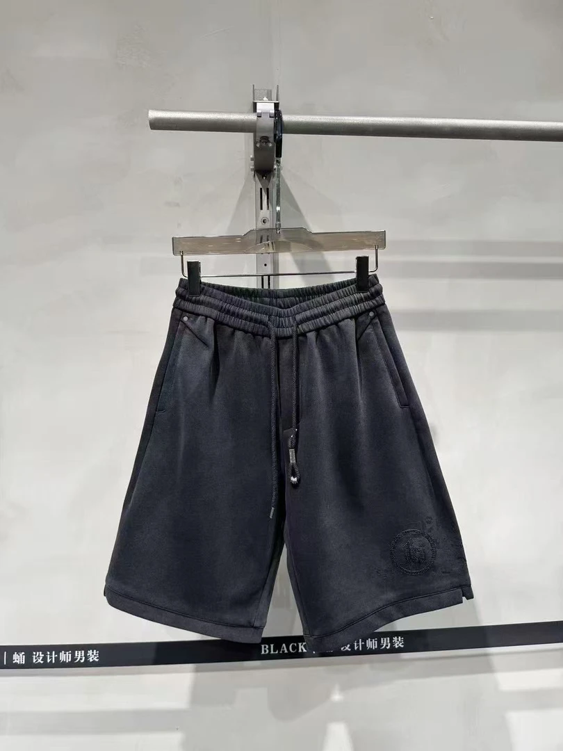 高克重定制面料钢印设计手工刮烂多次锁色工艺休闲圆领T恤潮