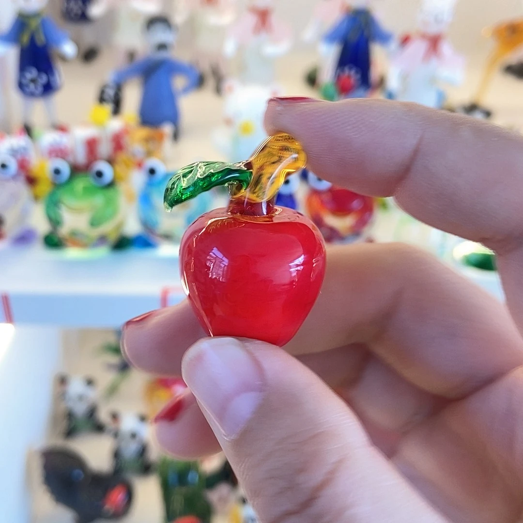 琉璃手工艺品苹果