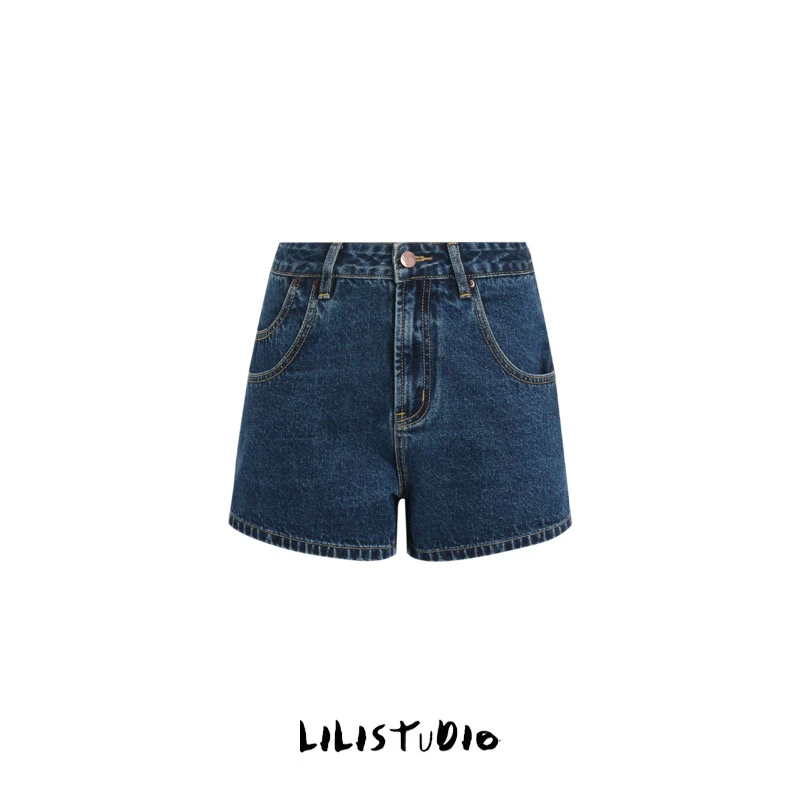 「原牛型变」不理理夏季新款女装高腰时尚百搭休闲牛仔短裤