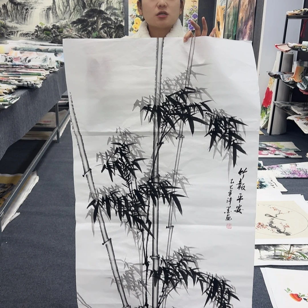 国画作品小姐姐放漏中