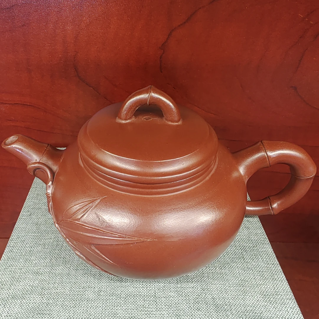 龙血砂竹节水平紫砂壶