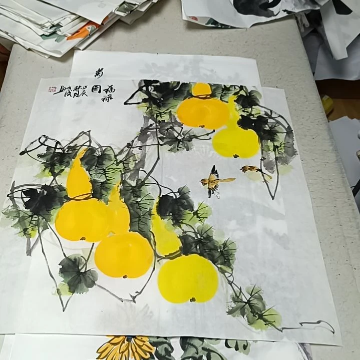 国画梦**色国画花鸟花鸟国画
