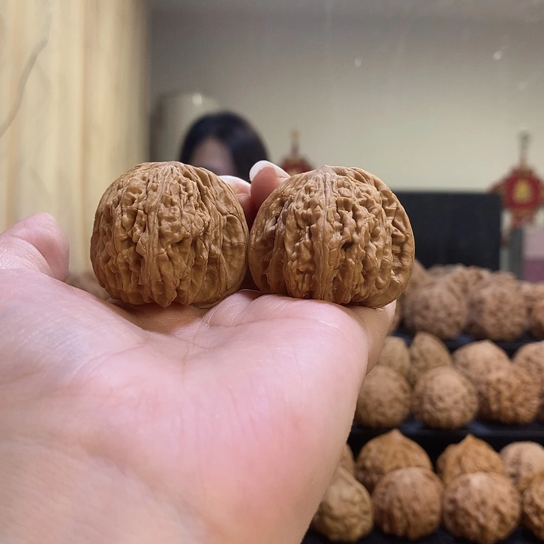 把件文玩核桃38红宝石