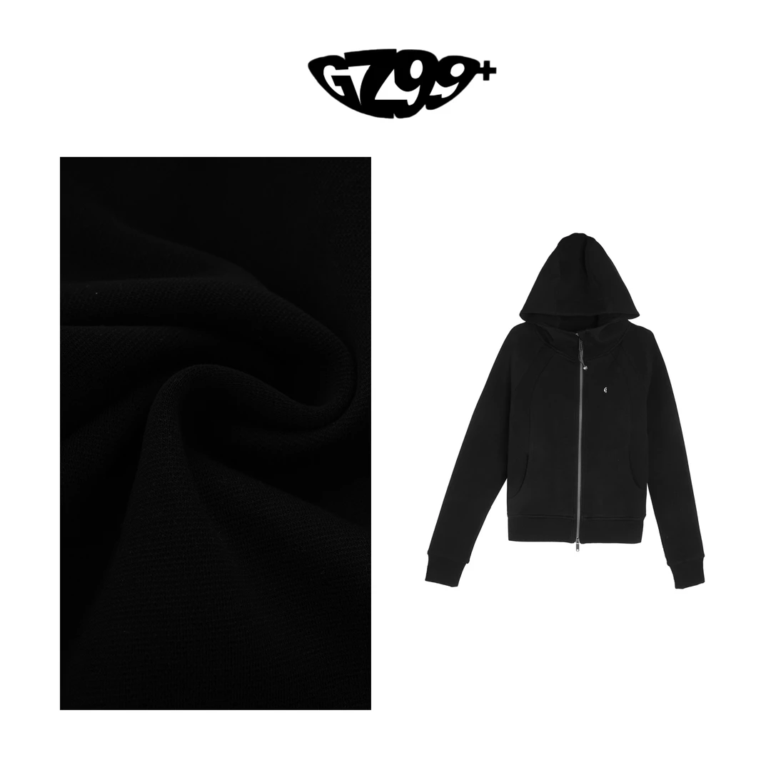 九儿【二代裸肤空气棉】 连帽时尚舒适廓形拉链外套-T9989