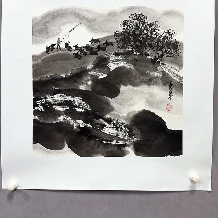 国画亲笔手绘放心去藏