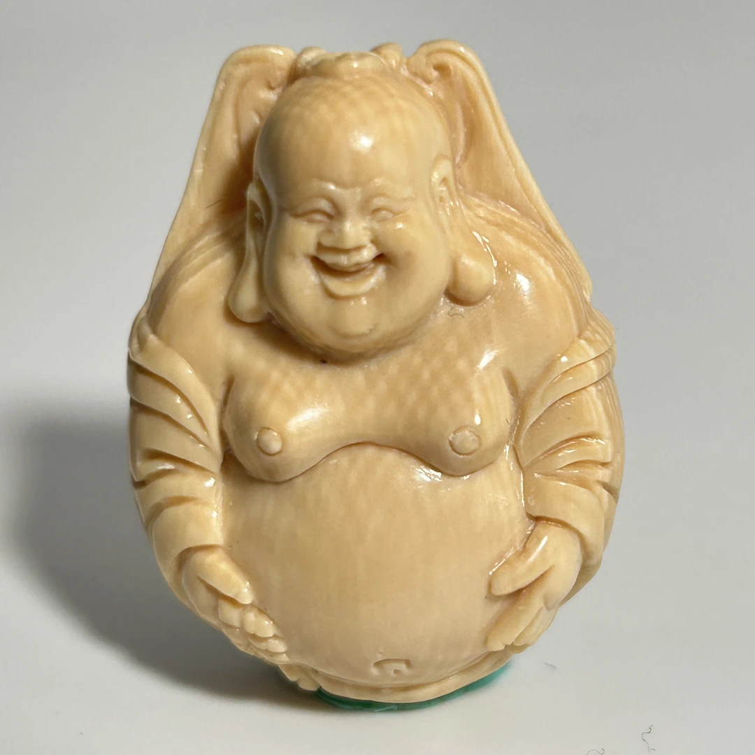 猛犸牙雕弥勒吊坠29*22*9mm金亮老师亲工假一罚四JL1225