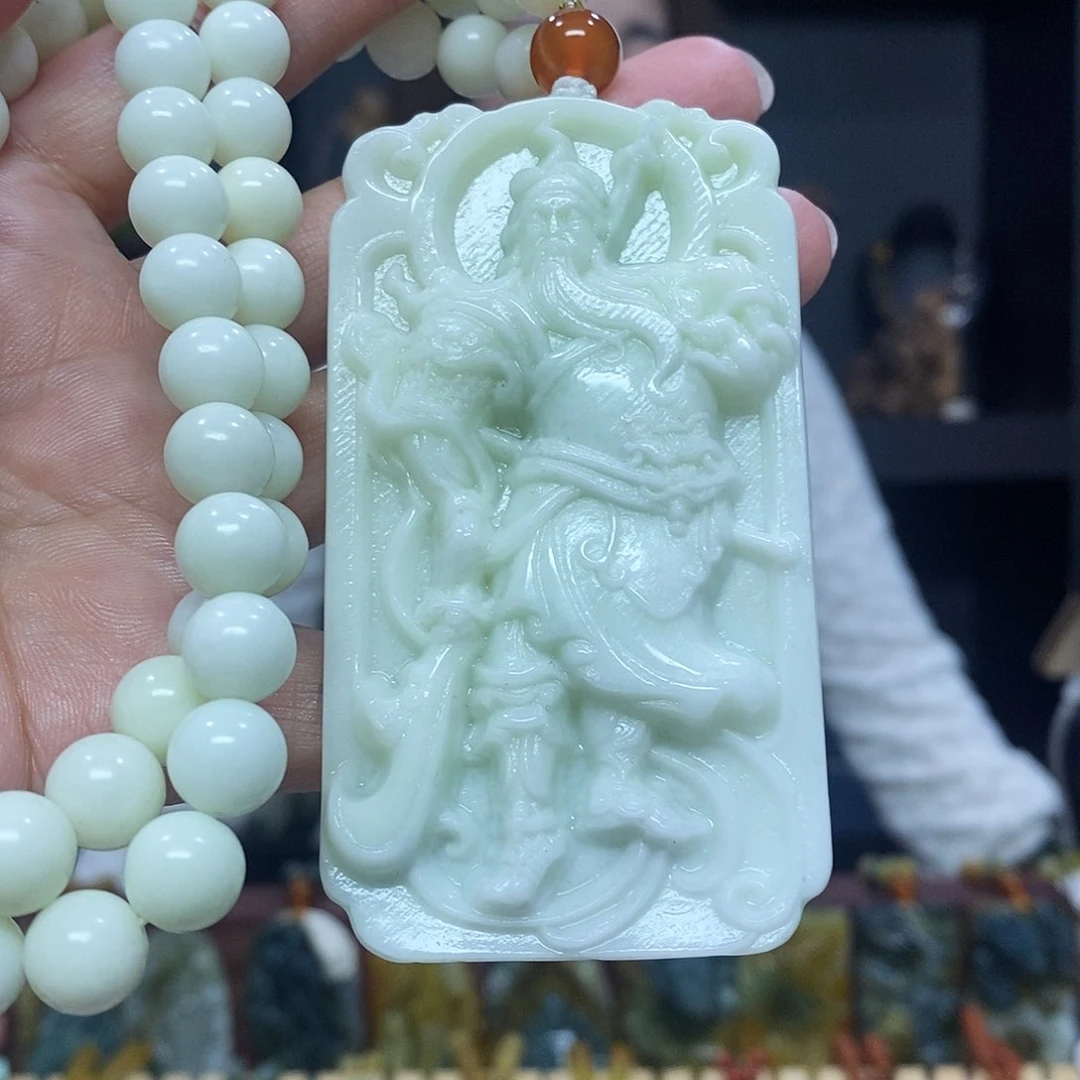 未镶嵌岫玉挂件吊坠项链