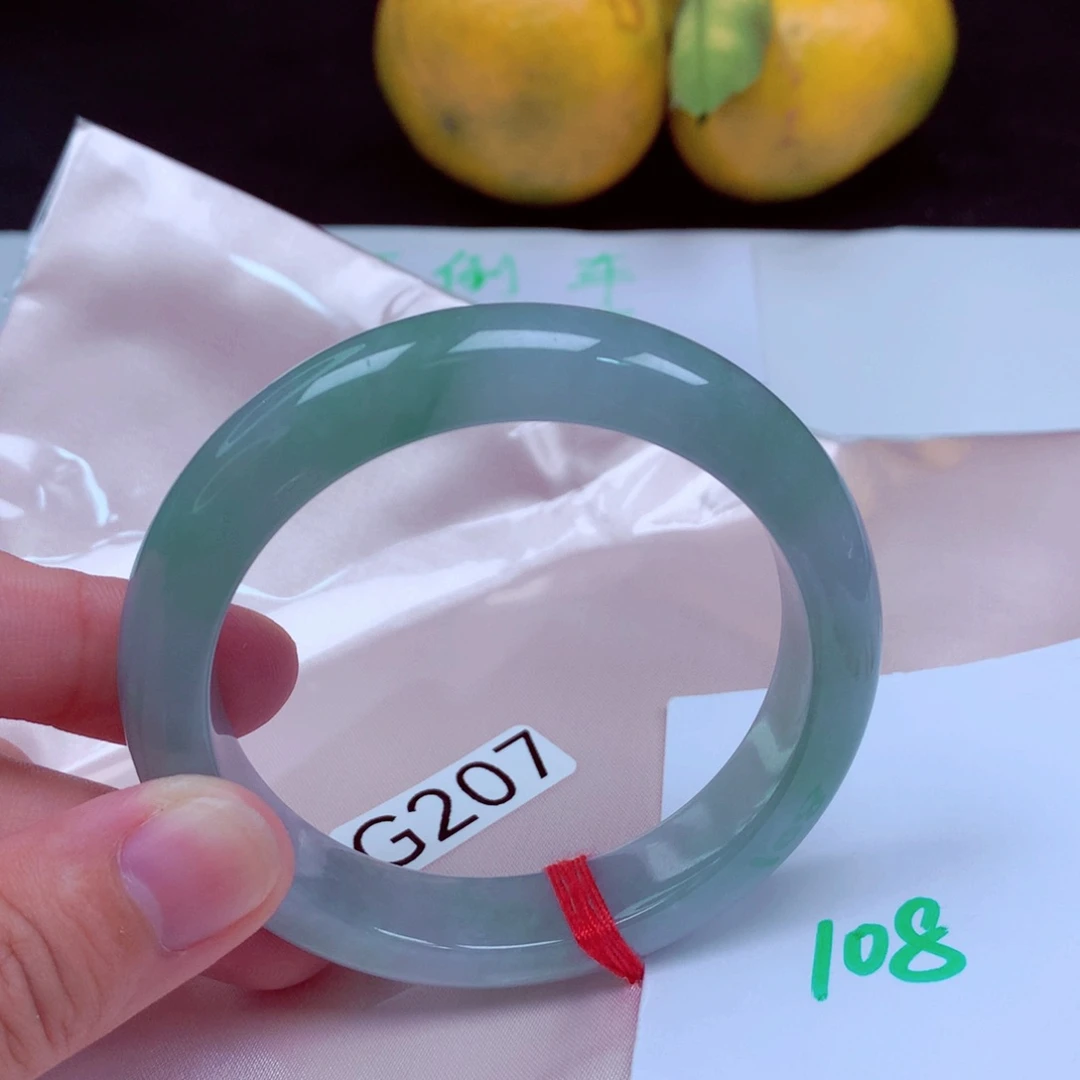 未镶嵌手镯翡翠缅甸天然A货翡翠手镯55.8