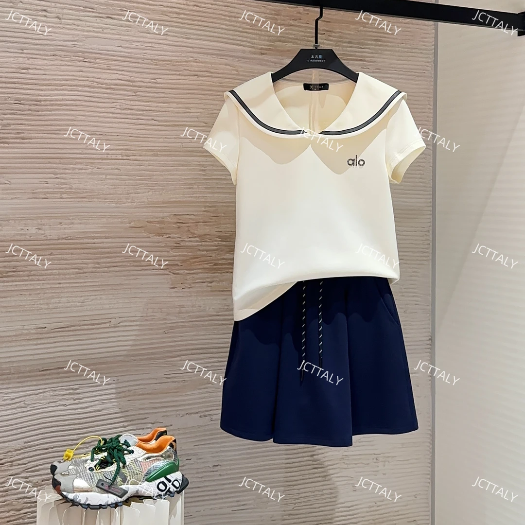 【宠粉价 】夏季新款字母带斜跨白色件套微胖显瘦套装裙TZ-295