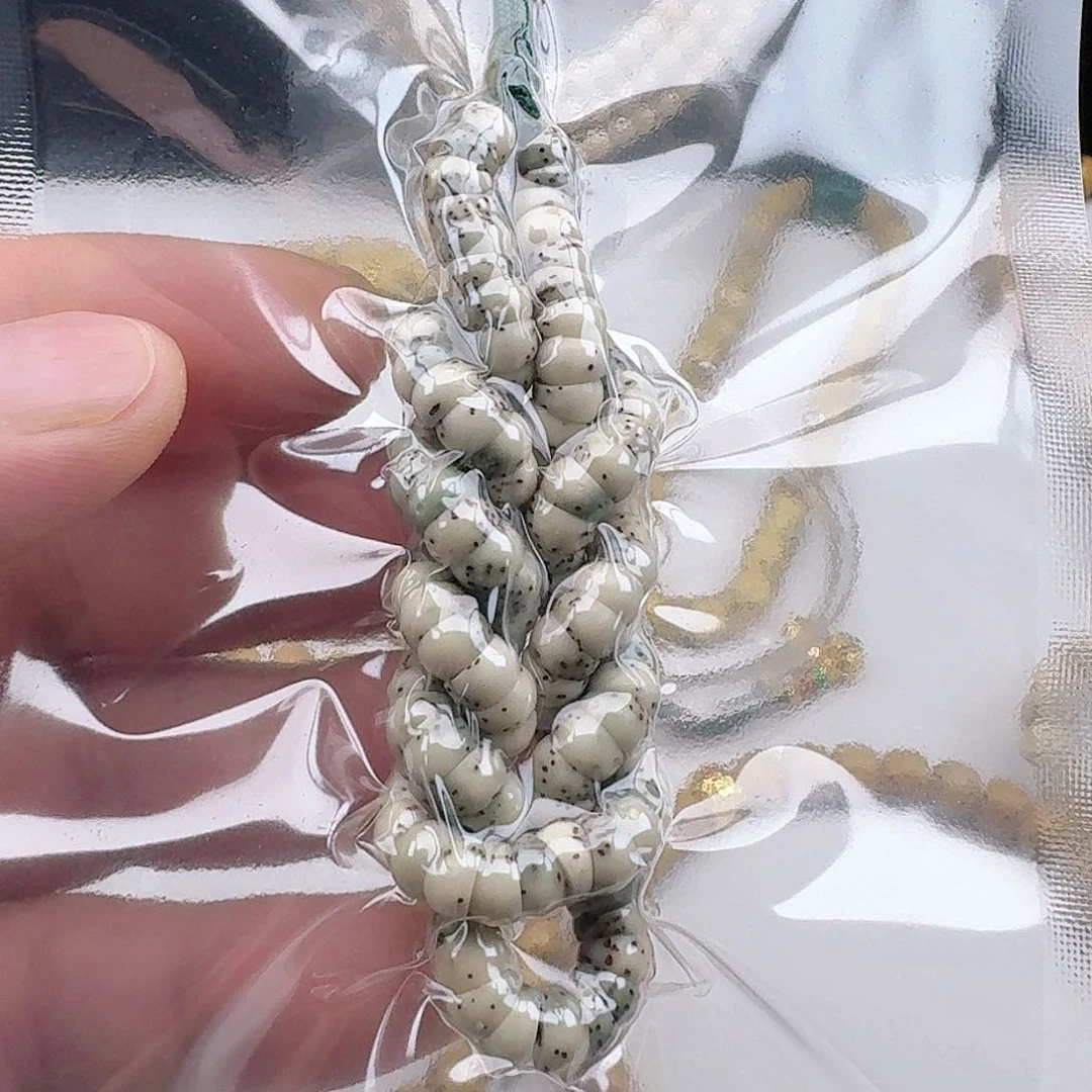 星月菩提手串同枝卡6大肠石玉
