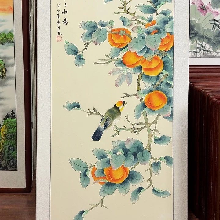 国画带框尺寸63*123厘米