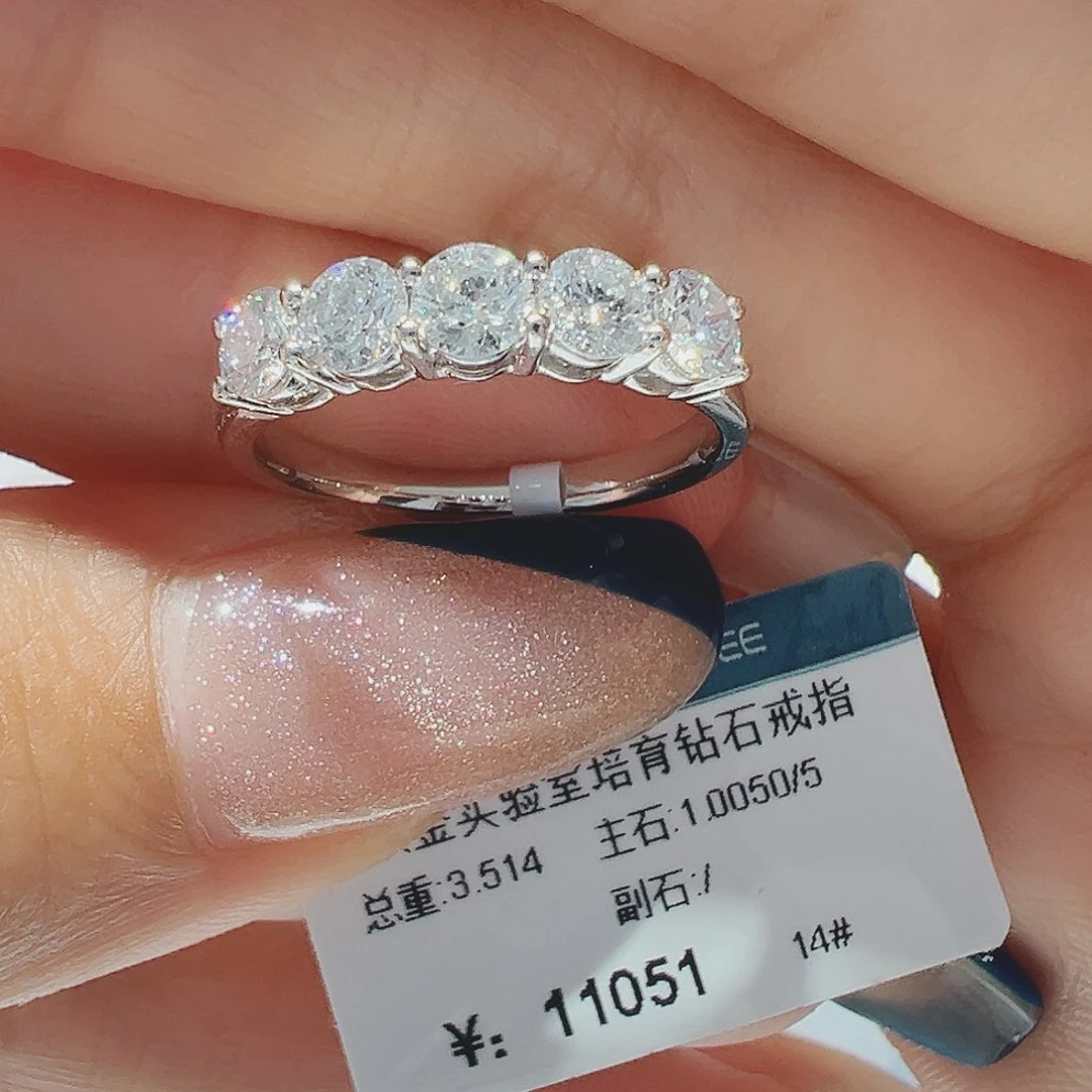 实验室培育钻石18K金镶嵌1.005ct14