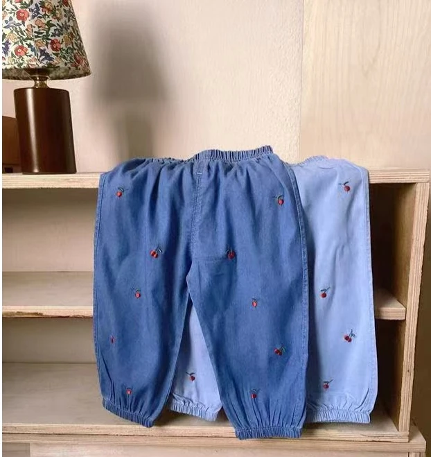 6832-33收口针织卡通牛仔裤（浅蓝色）