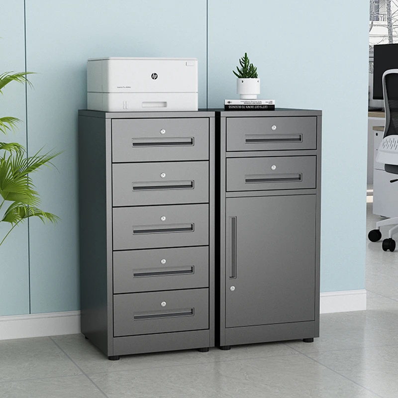 文件办公室桌边桌下客厅家用小型文件铁皮柜储物柜