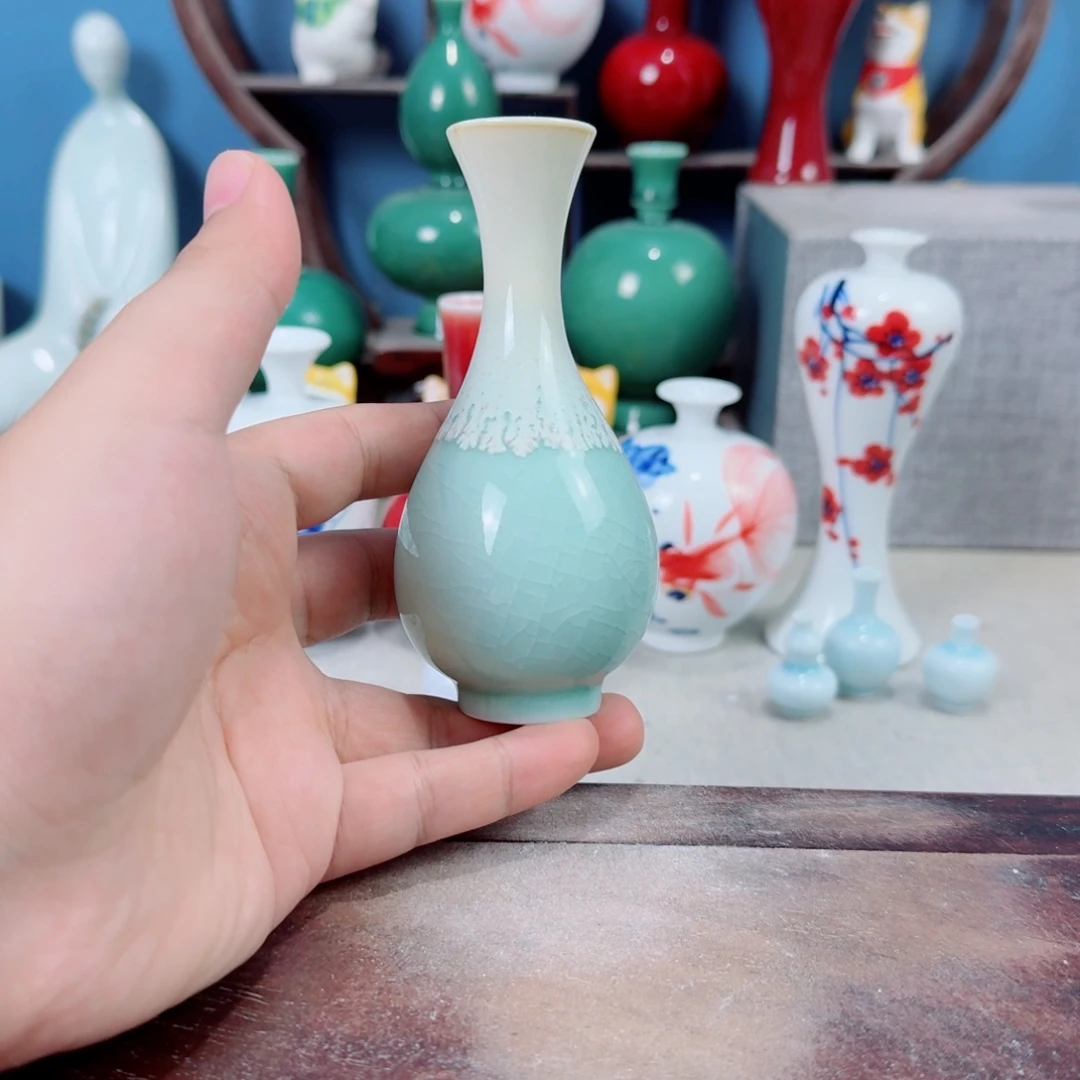 陶瓷手工小花器摆件