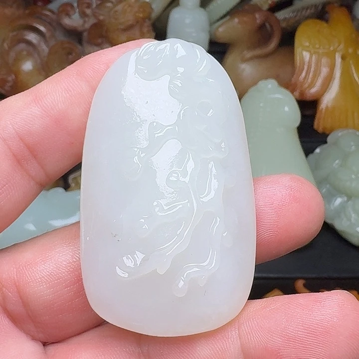 和田玉未镶嵌挂件