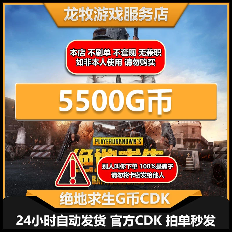 steam绝地求生PUBG金币G币兑换码5500G币CDK激活码