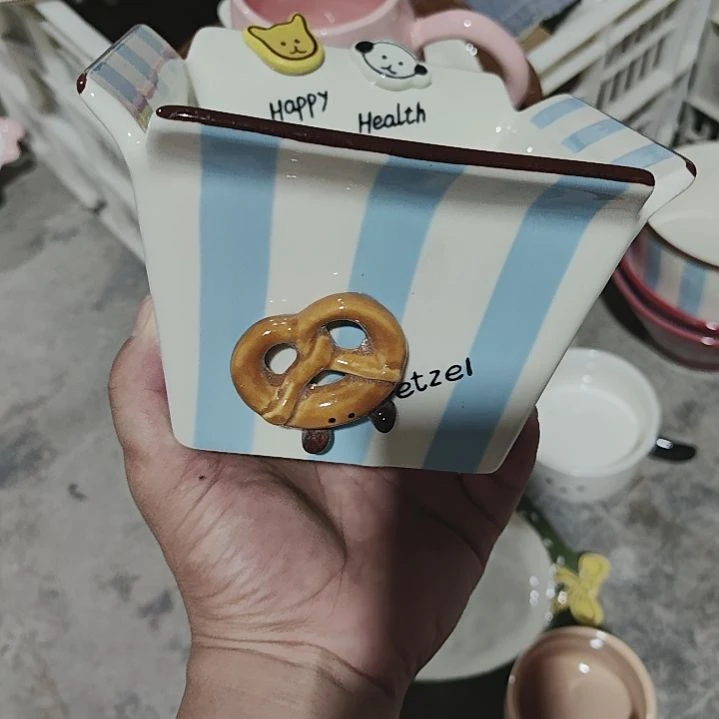 小***了瓷瑕疵陶瓷介意不拍蓝薯条桶