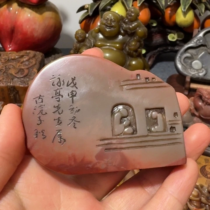 義***人寿山石印石手工艺品摆件