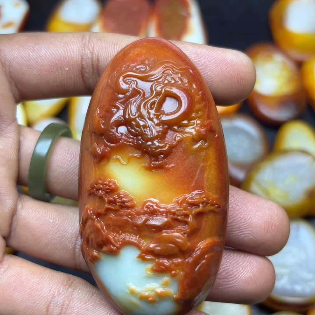 和田玉颈饰未镶嵌亮****5