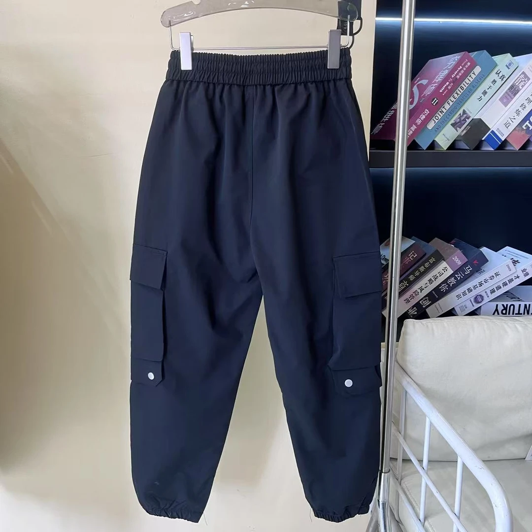 5115黑色青少年时尚潮流束脚工装裤