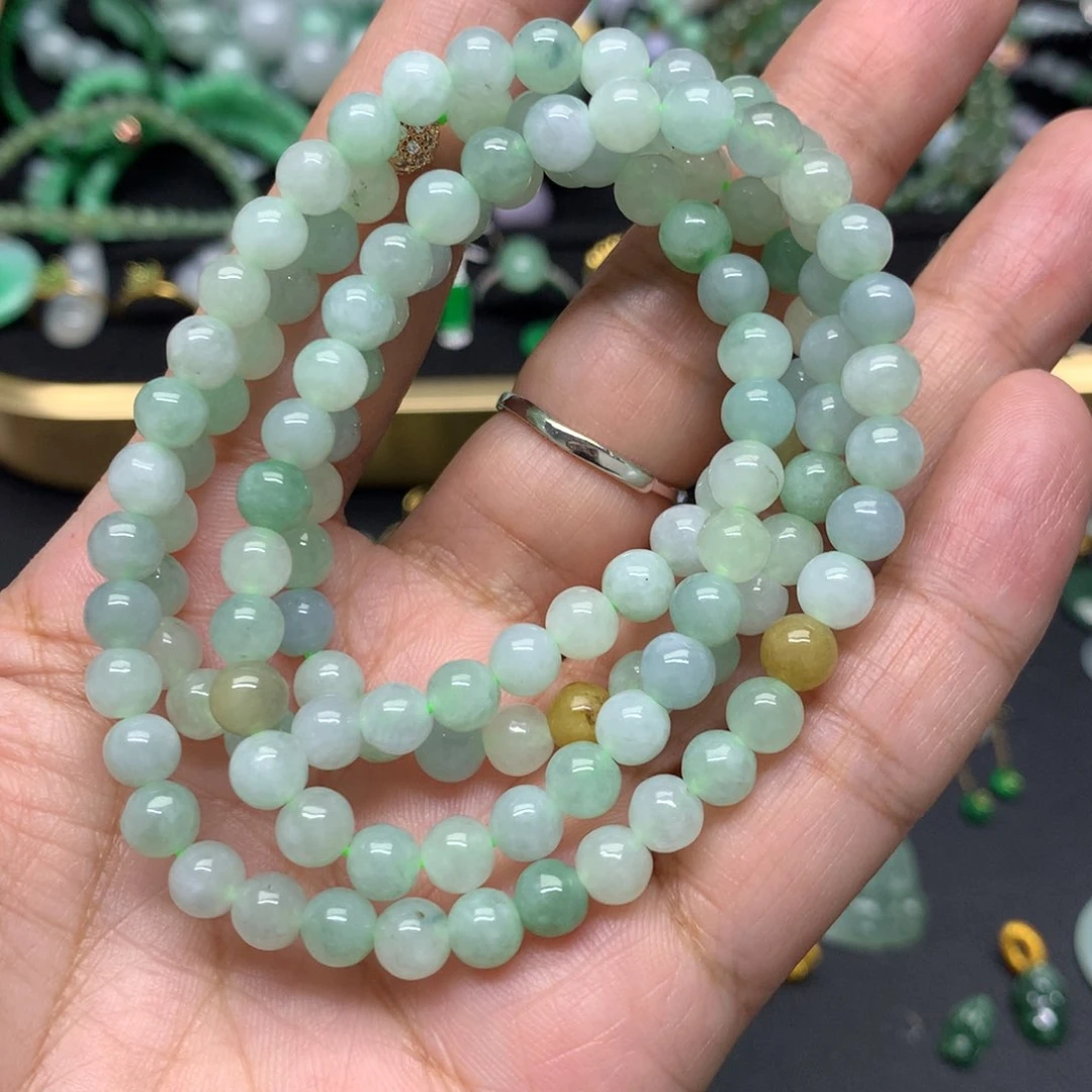 项链未镶嵌翡翠有纹裂